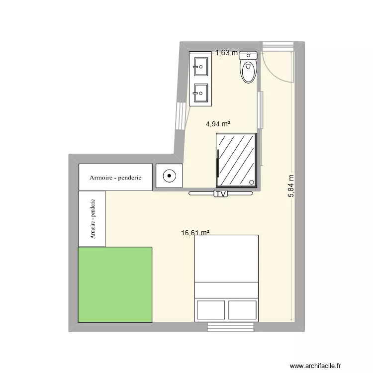 Extension chambre val. Plan de 