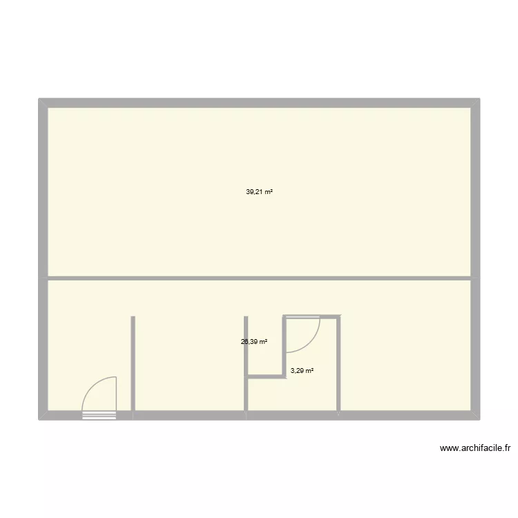 ERDEVEN. Plan de 3  et 69 m²