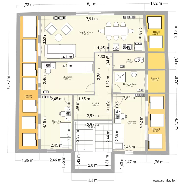 Plan 2eme Etage Existant. Plan de 
