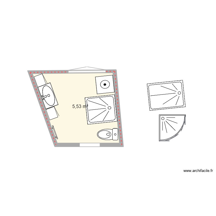salle de bain. Plan de 0 pièce et 0 m2 salle de bain. Plan de 0 pièce et 0 m2