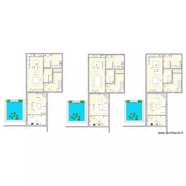 cuisine. Plan de 33 pièces et 353 m²