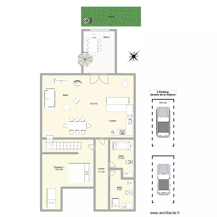 Jasper rdc m2. Plan de 6  et 289 m²