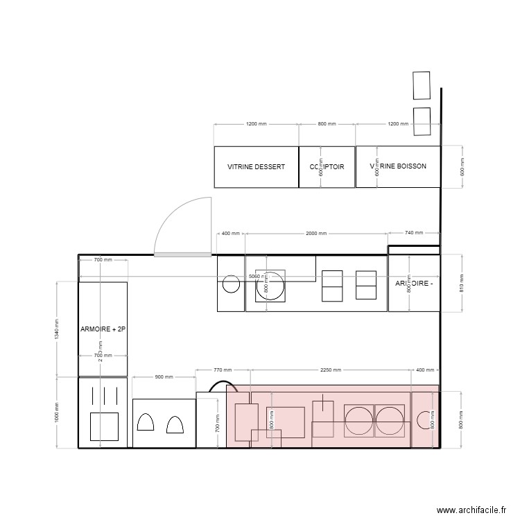 LA FRAICHE GARIBALDI. Plan de 2 pièces et 14 m2