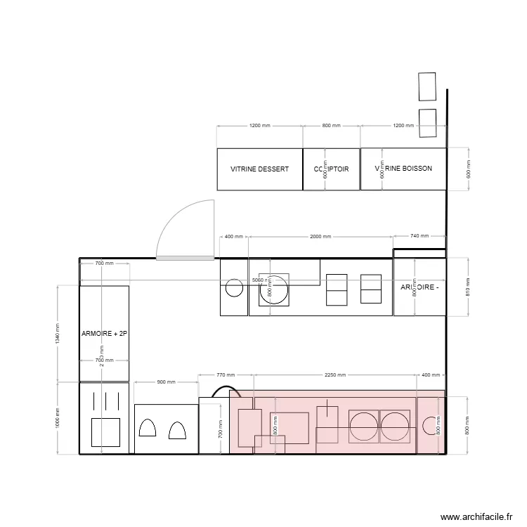 LA FRAICHE GARIBALDI. Plan de 