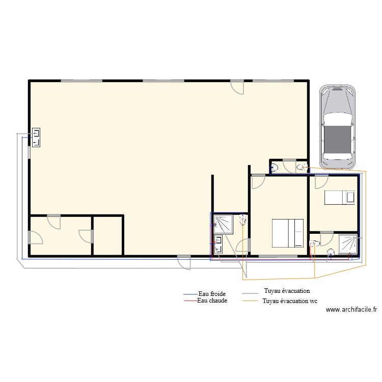 PLAN DE L'ETAGE. Plan de 8 pièces et 204 m2