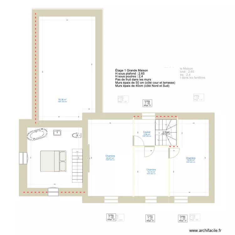 AMGT EXTENSION. Plan de 17 Pièces et 420 m² AMGT EXTENSION. Plan de 17 Pièces et 420 m²