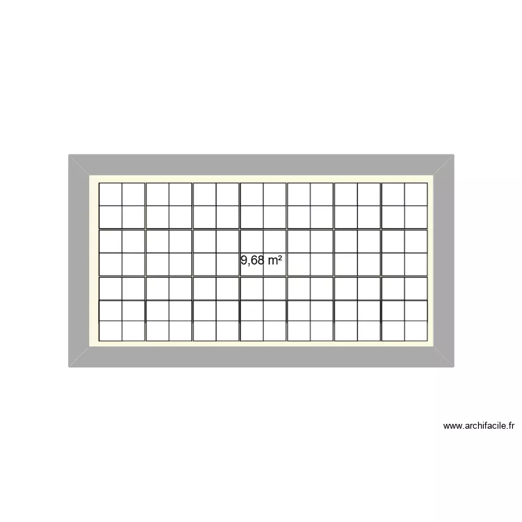 dalle. Plan de 1  et 10 m²