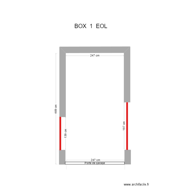 BOX 1. Plan de 0 pièce et 0 m2