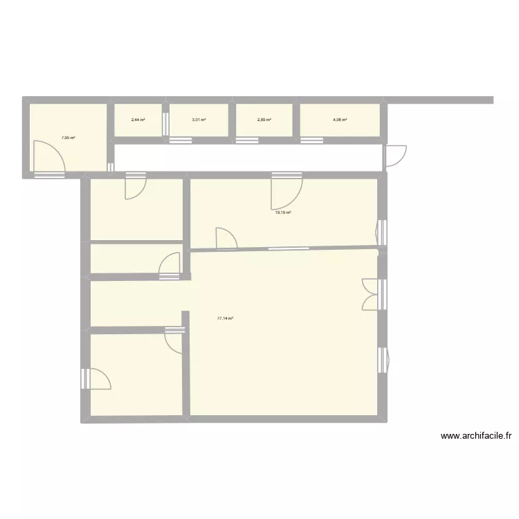 PROJET LABO bis. Plan de 7 et 117 m² PROJET LABO bis. Plan de 7 et 117 m²