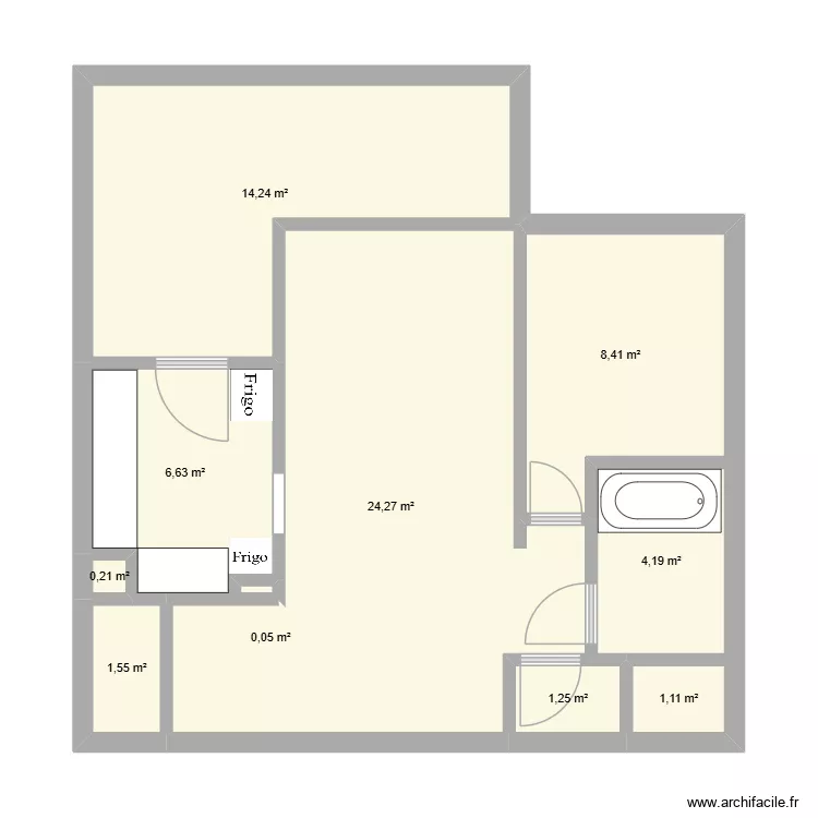 Appartement Marie. Plan de 10 Pièces et 62 m² Appartement Marie. Plan de 10 Pièces et 62 m²