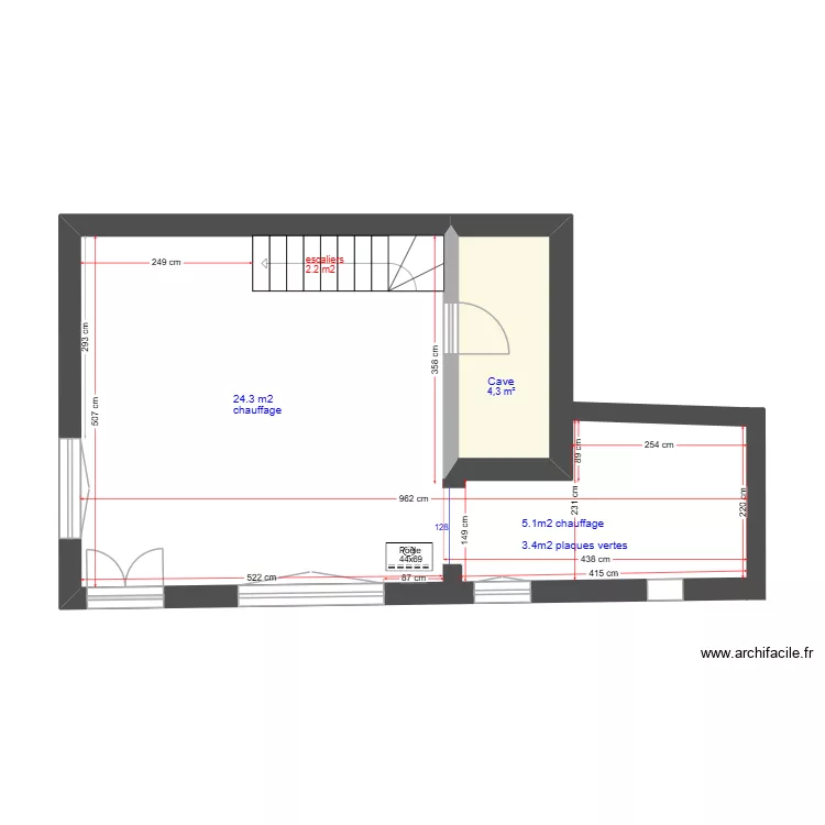 Melandrelle rez V5 chauffage. Plan de Melandrelle rez V5 chauffage. Plan de