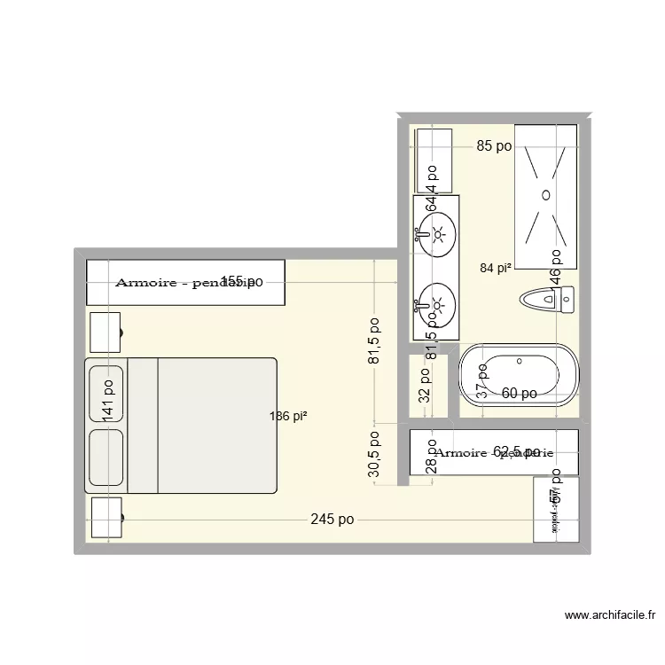 salle de bain. Plan de 2 et 25 m² salle de bain. Plan de 2 et 25 m²