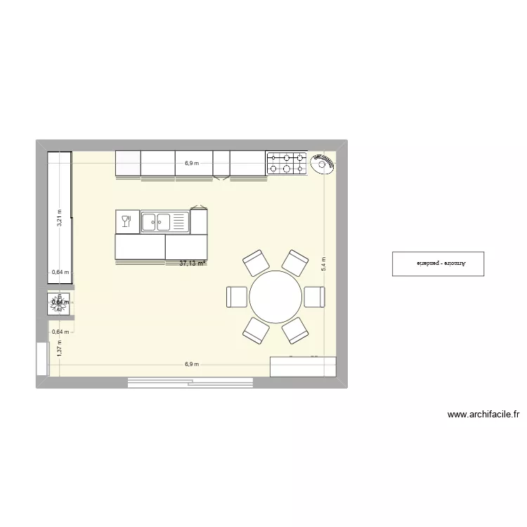 CUISINE PROJET. Plan de 1 et 37 m² CUISINE PROJET. Plan de 1 et 37 m²
