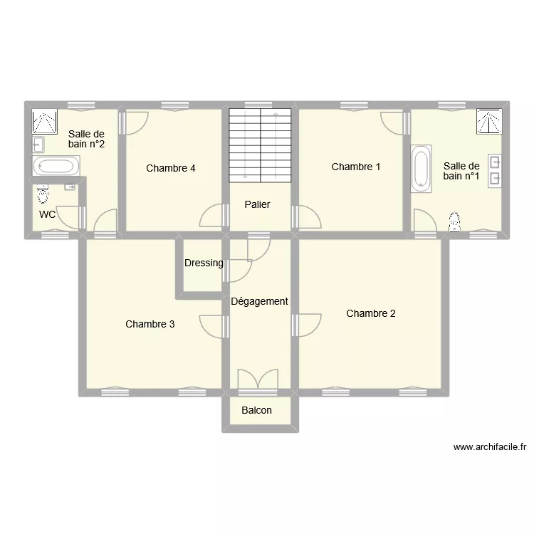 burdge etage 1. Plan de 11 Pièces et 132 m²