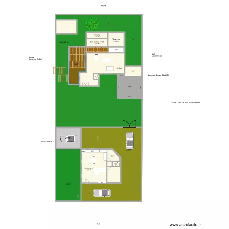 plan Villa loc etage 300M2. Plan de plan Villa loc etage 300M2. Plan de