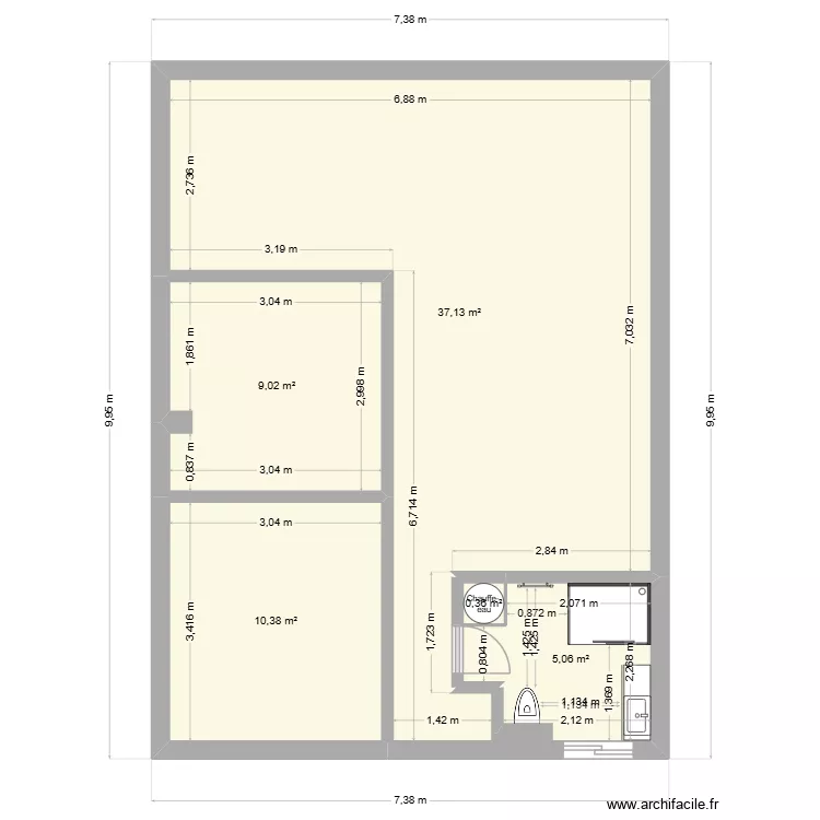 plan bis. Plan de 5 et 62 m² plan bis. Plan de 5 et 62 m²