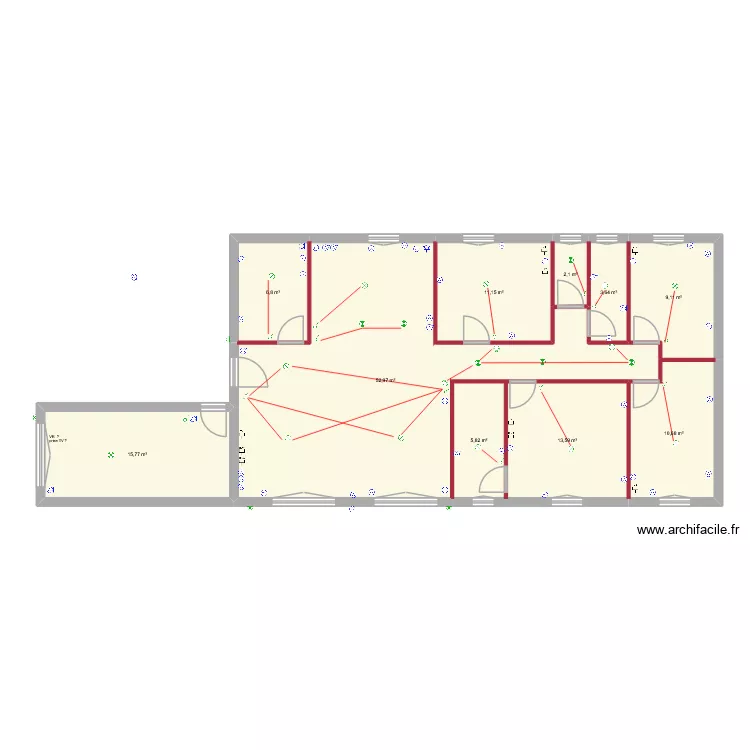 gamarde1. Plan de 10  et 132 m²
