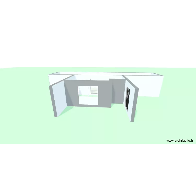 veranda. Plan de 1  et 38 m²