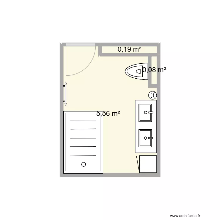 bourlette. Plan de 3  et 6 m²