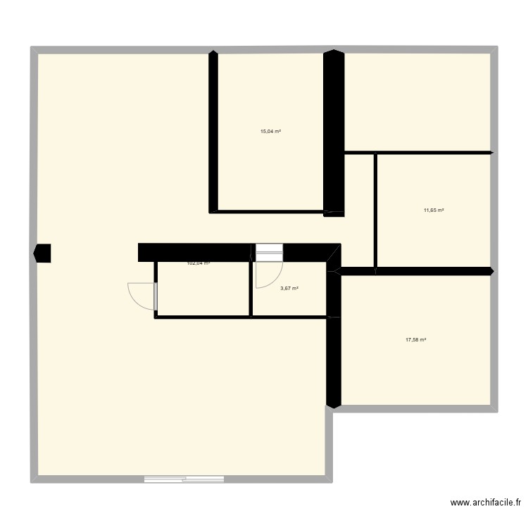 Geoany. Plan de 5 pièces et 150 m2