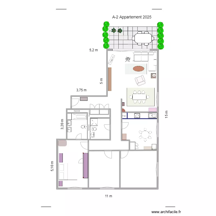 A-2 Appartement  2025. Plan de 