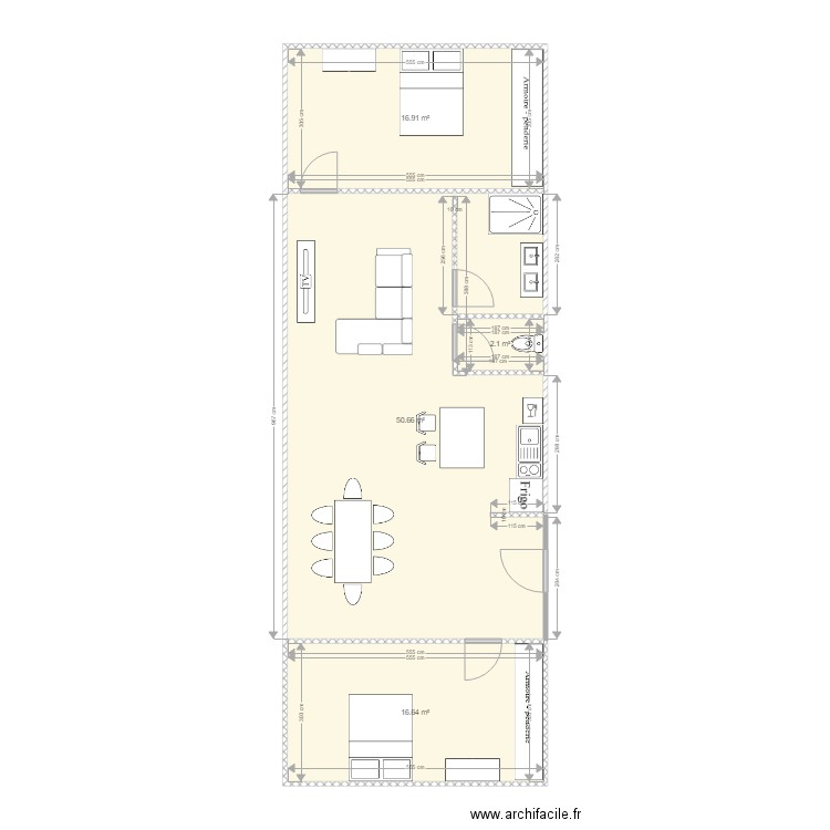 DOCTEUR CHARRIER PROJET. Plan de 4 pièces et 86 m2