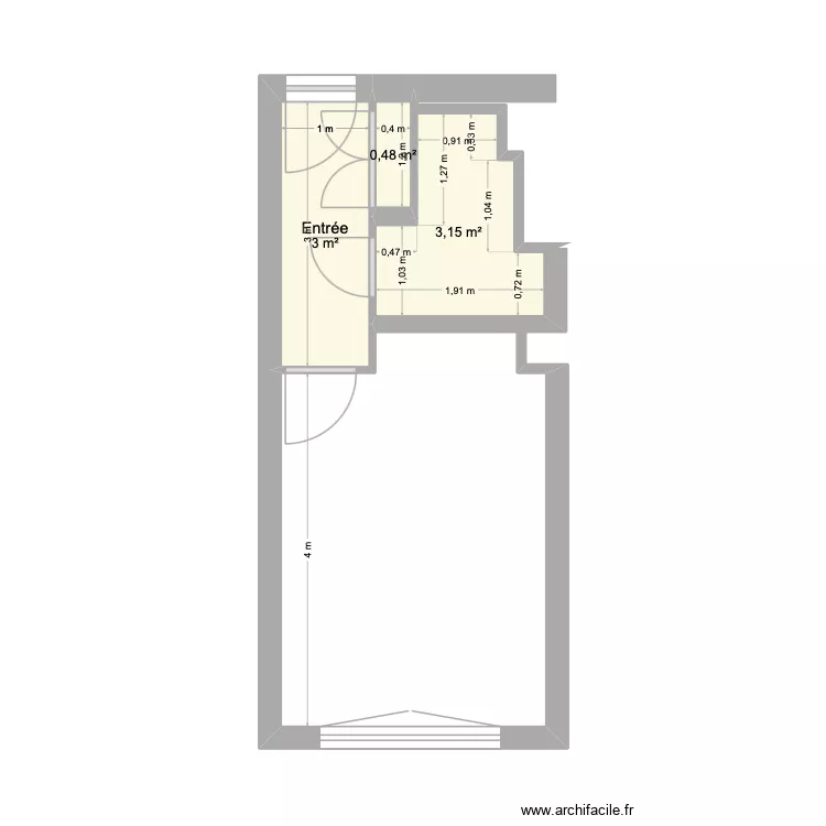 Lourmel 18/03/2026. Plan de 3  et 7 m²
