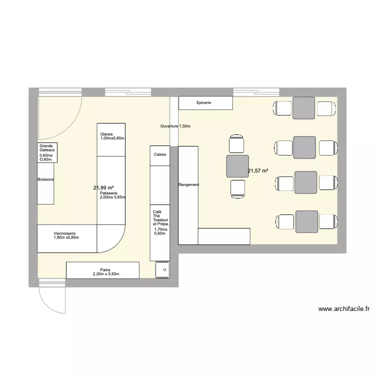 Patisserie. 2. Plan de 