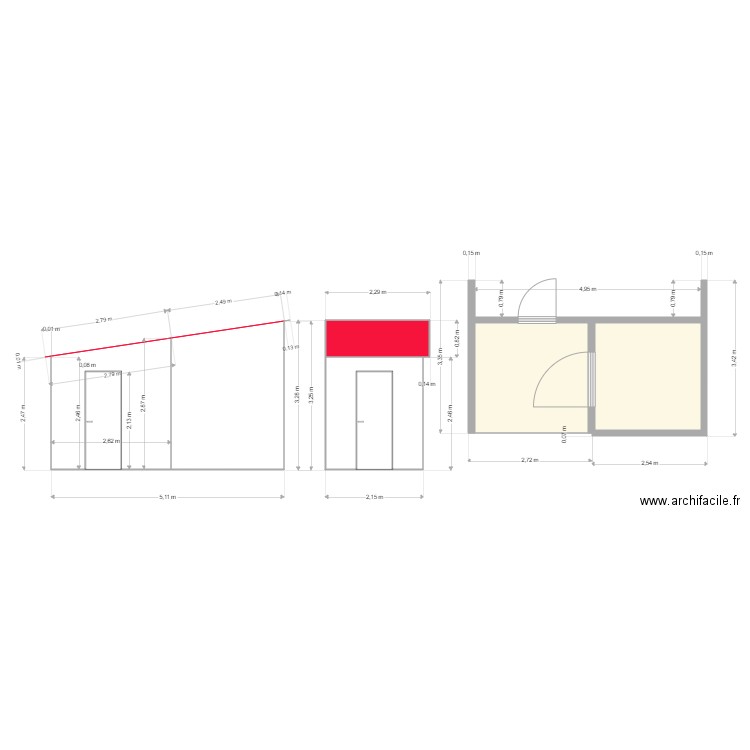 depeçage. Plan de 5 pièces et 26 m2