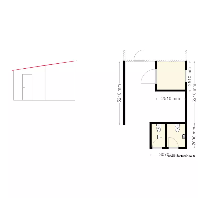 depe&ccedil;age. Plan de 4 pièces et 18 m²