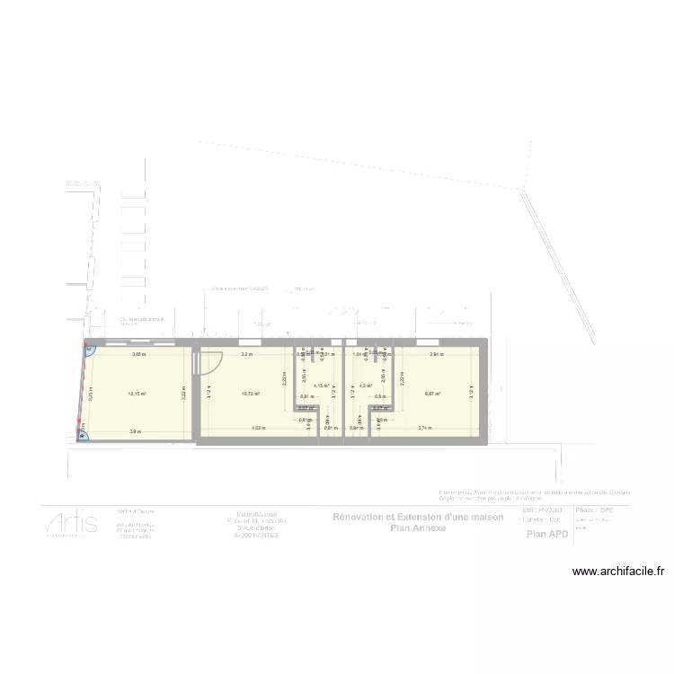 pouliguen. Plan de 7  et 41 m²