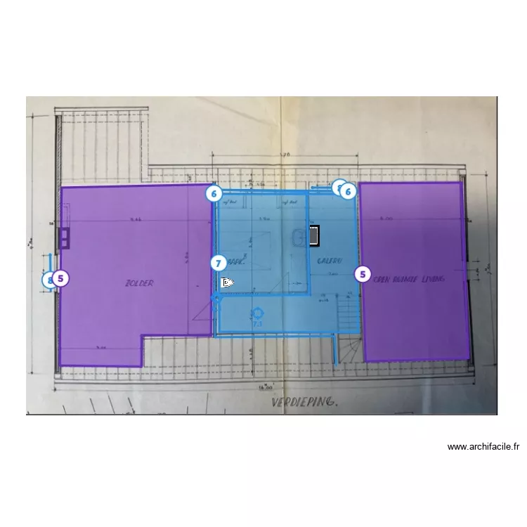 de panne etage. Plan de de panne etage. Plan de