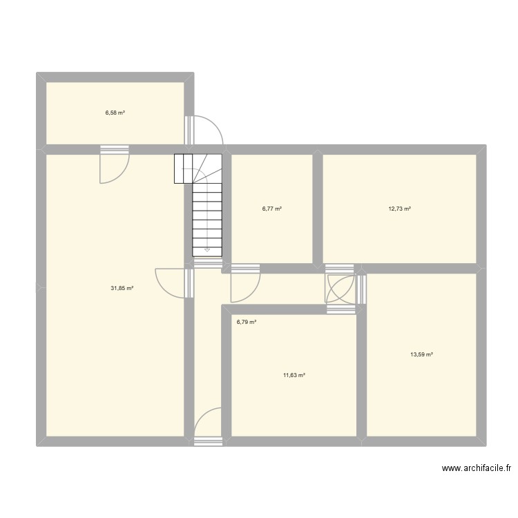 maison 2. Plan de 7 pièces et 90 m2