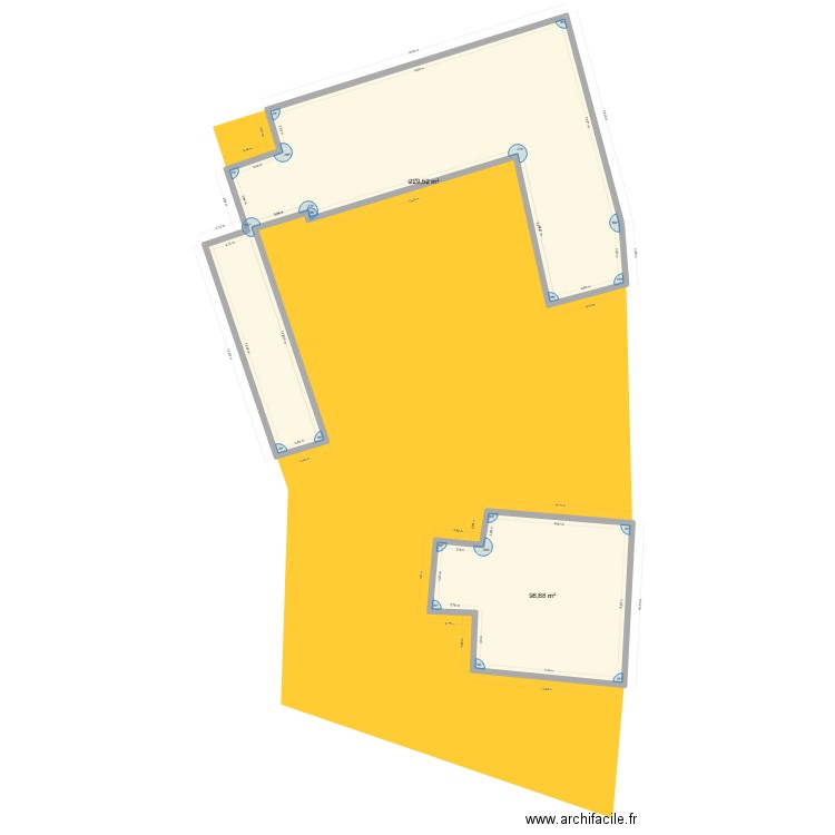 LAROCAL 2. Plan de 2 pièces et 326 m2