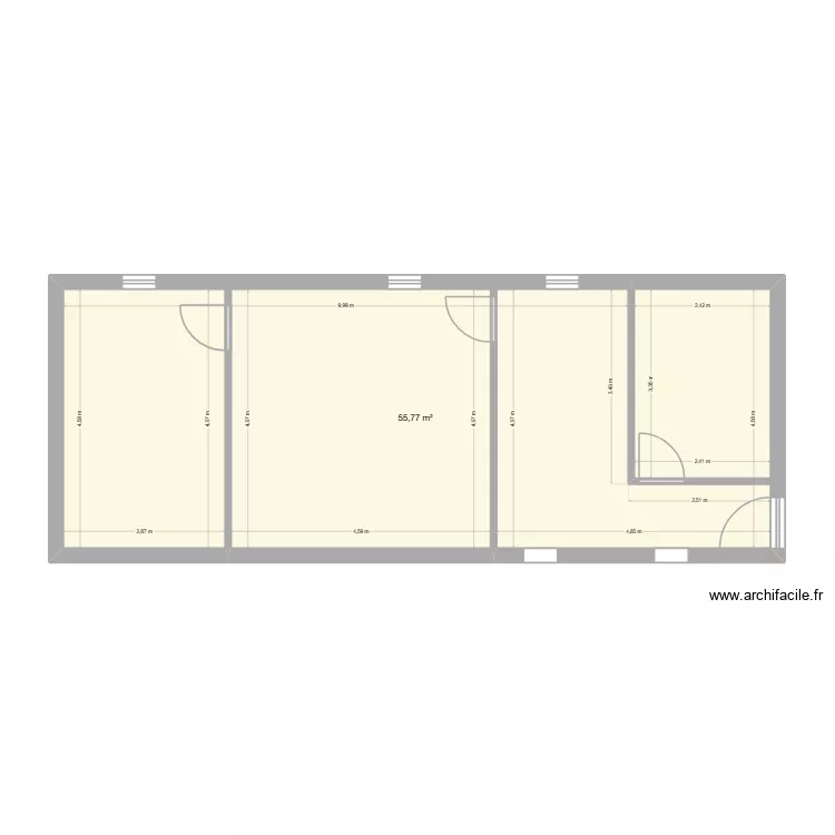 Appartement Gundolsheim. Plan de 1 pièce et 56 m²