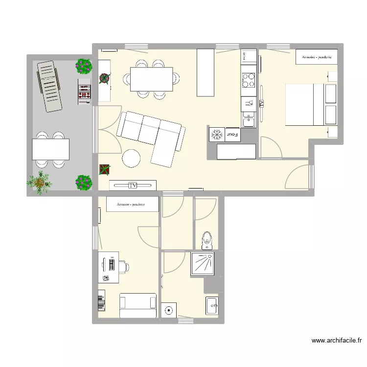 Appartement F3 lot 205 S&eacute;r&eacute;nis &agrave; Wittelsheim. Plan de 11  et 78 m²