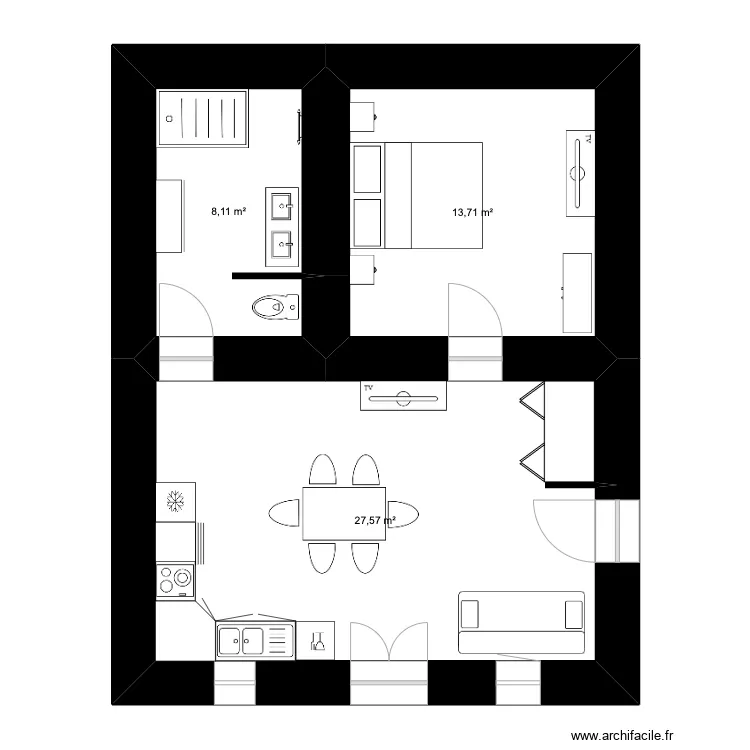 projet beno&icirc;ts bas. Plan de 