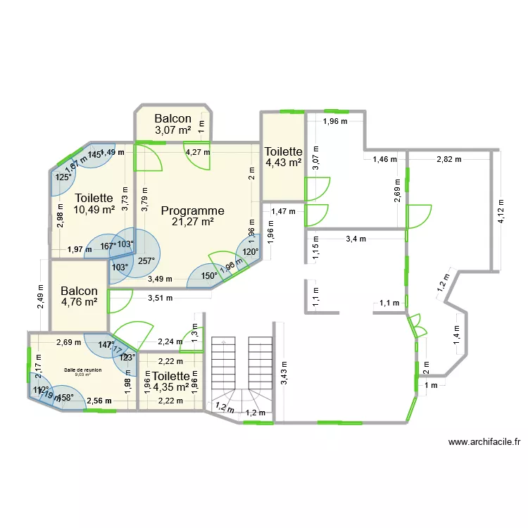 CRC Etage 2. Plan de 7 et 57 m² CRC Etage 2. Plan de 7 et 57 m²