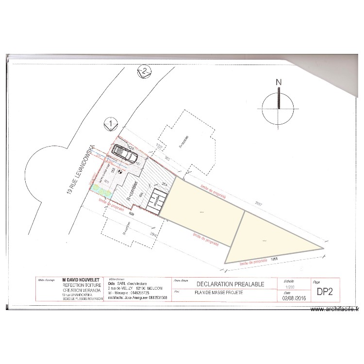 Surface jardin 2. Plan de 2 pièces et 161 m2