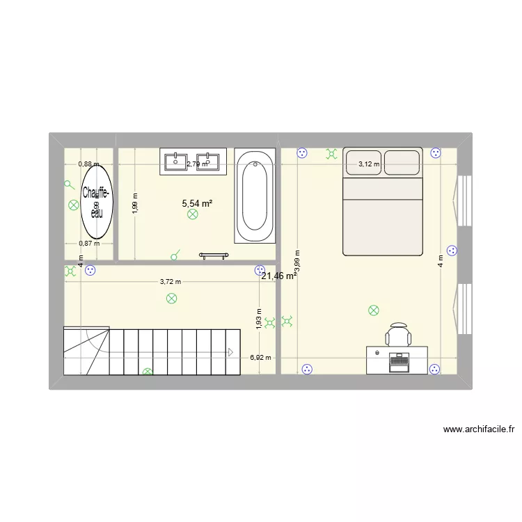 r+1. Plan de 2 et 27 m² r+1. Plan de 2 et 27 m²