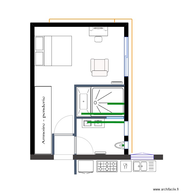 Salle de bain. Plan de 0 pièce et 0 m2