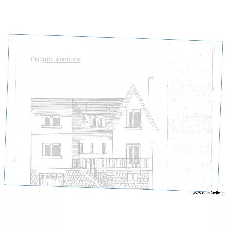 fa&ccedil;ade arri&egrave;re. Plan de 
