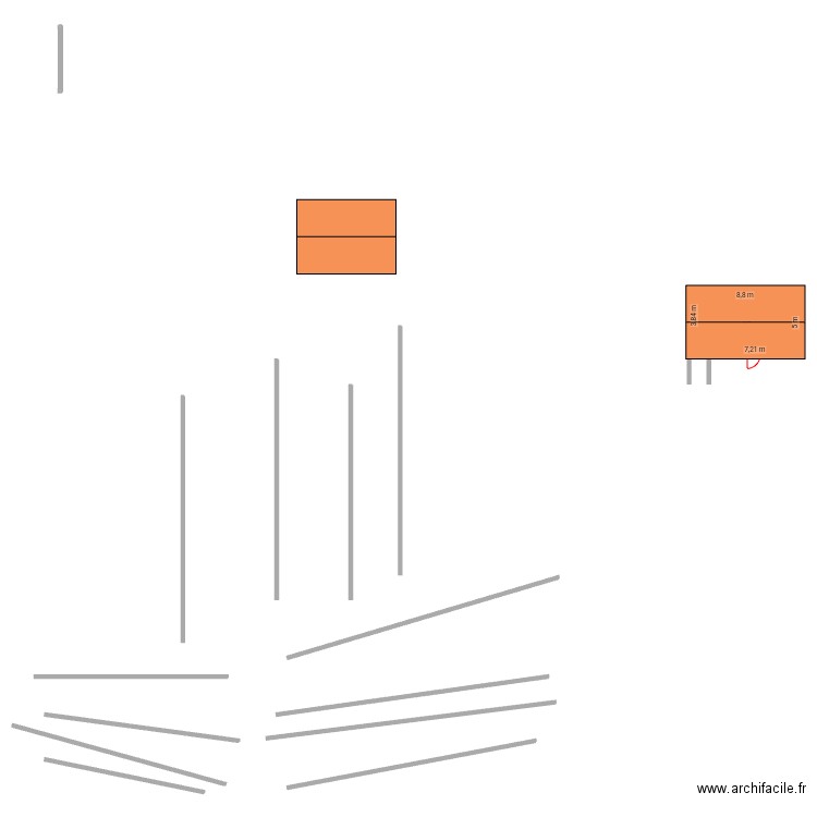 Mold. Plan de 1 pièce et 42 m2