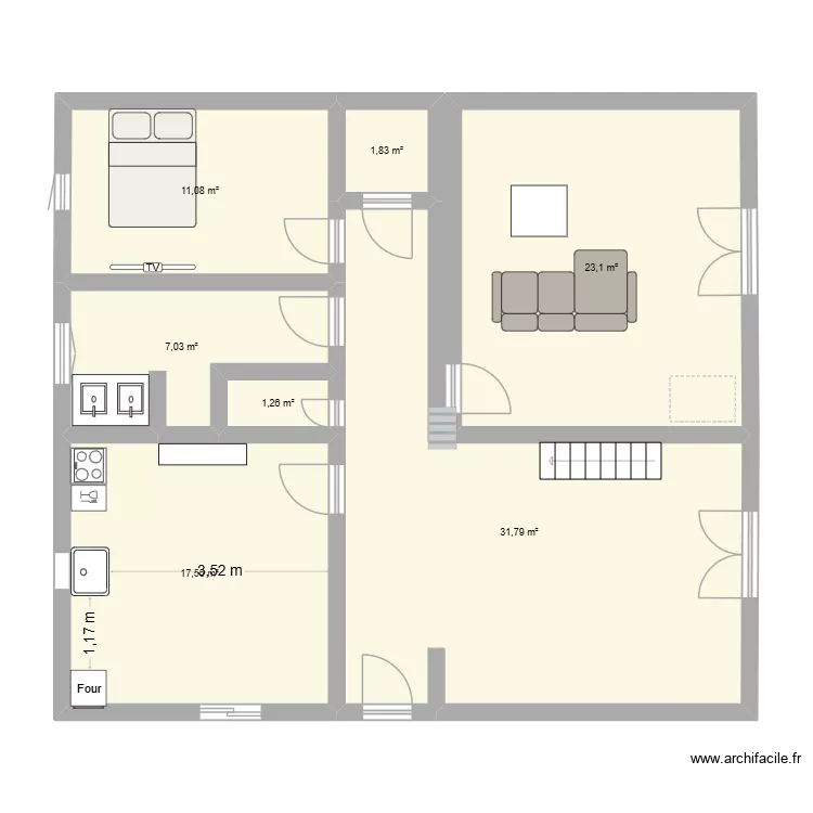 SWEET Home. Plan de 7  et 94 m²