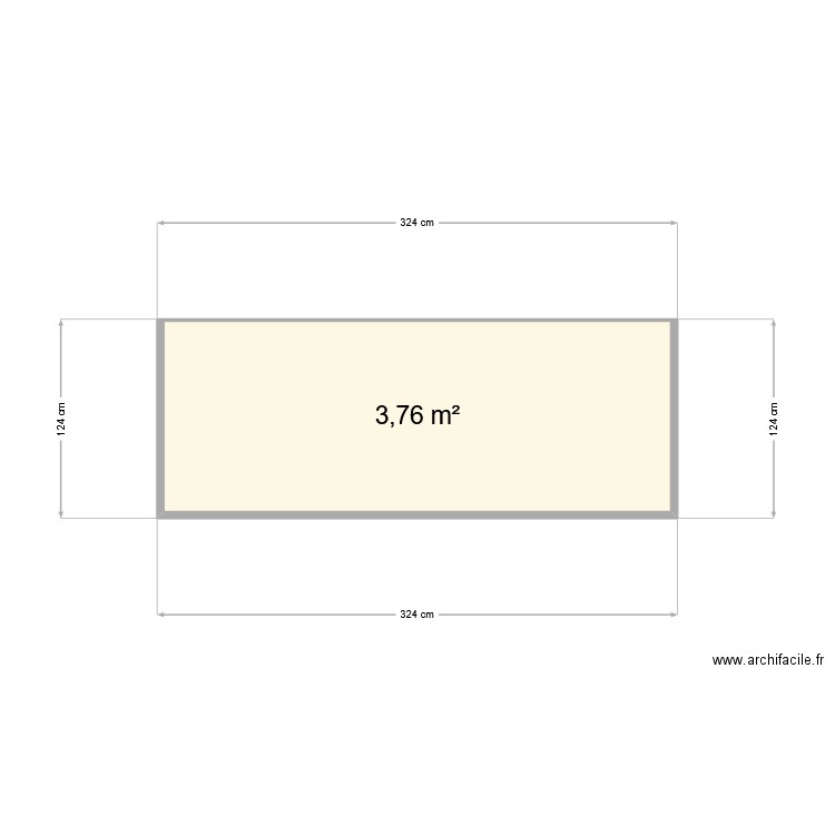 BOX SOUS FENETRE N°1. Plan de 1 pièce et 4 m2