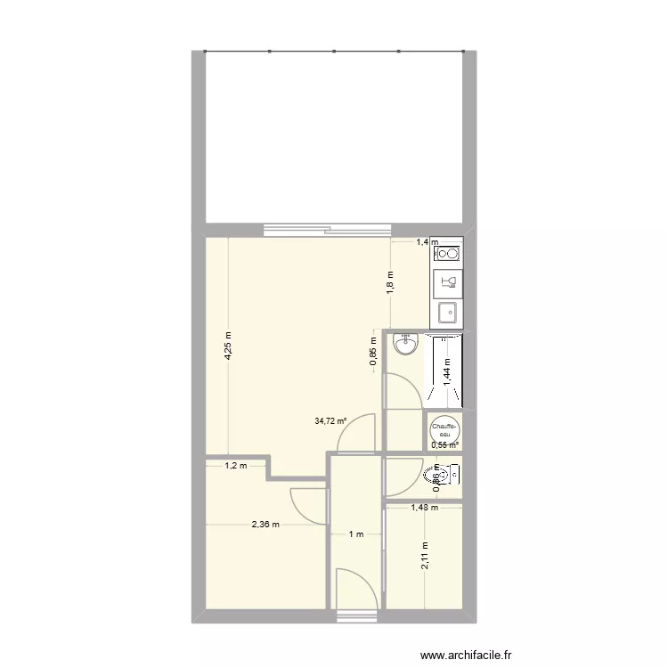 Chamrousse_sanitaire. Plan de 2 et 35 m² Chamrousse_sanitaire. Plan de 2 et 35 m²