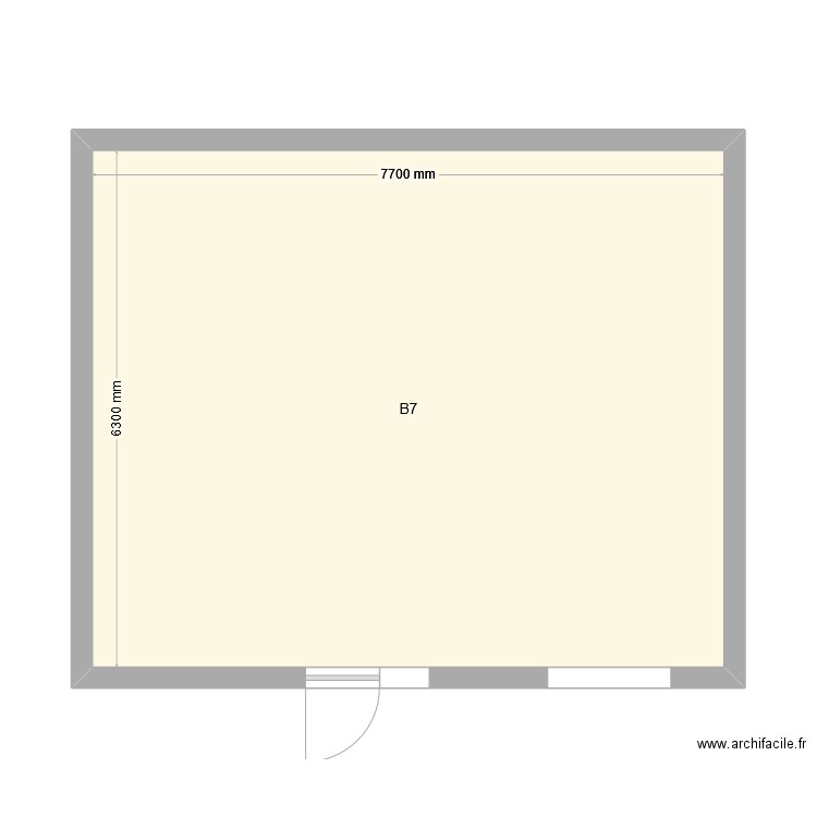 Local vélo Bâtiment 7. Plan de 1 pièce et 49 m2