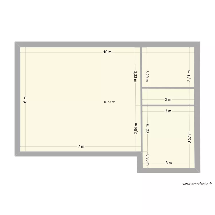 Crac'h. Plan de 1  et 62 m²