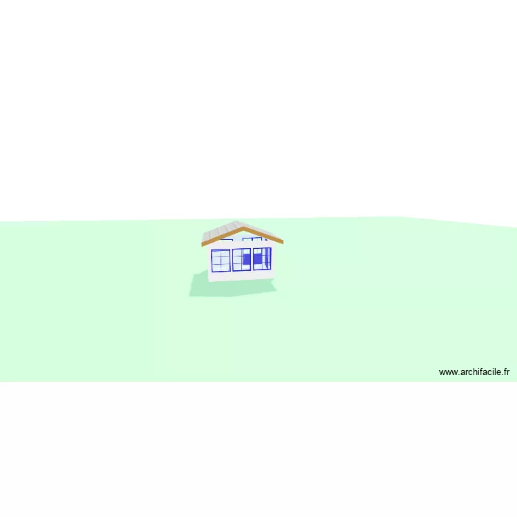 V&eacute;randa. Plan de 1  et 13 m²