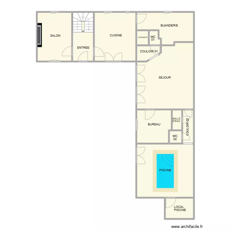 PLAN RDC MAISON ST VICTOR. Plan de PLAN RDC MAISON ST VICTOR. Plan de
